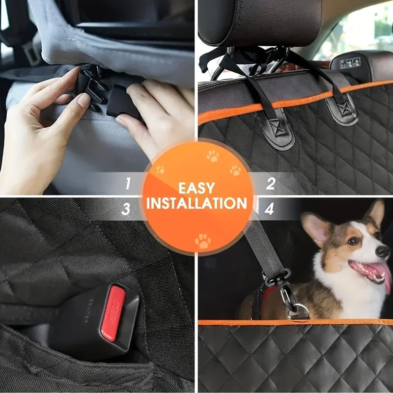 Waterproof Dog Car Hammock – Full Back Seat Protector