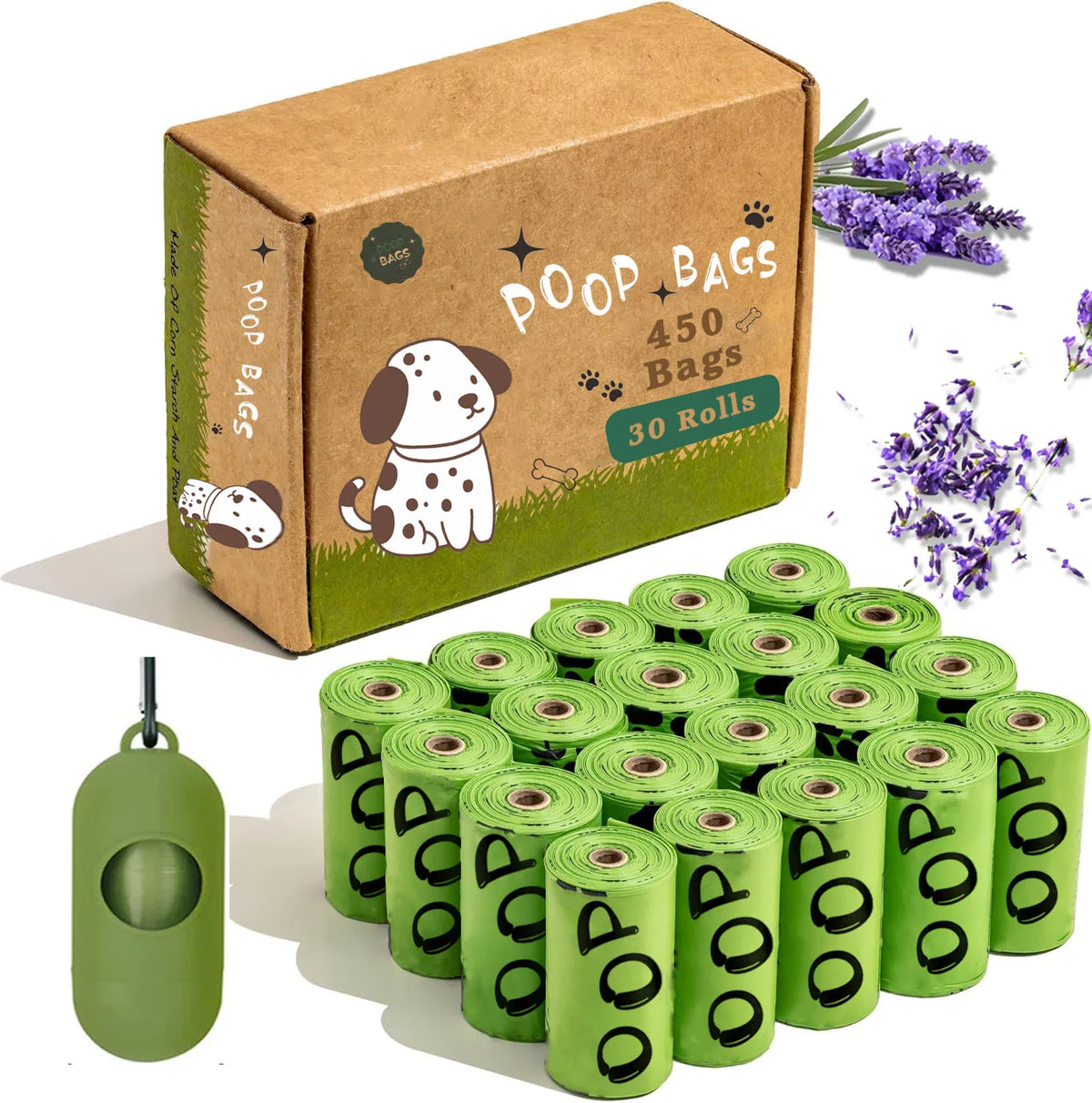 Lavender Dog Poo Bags