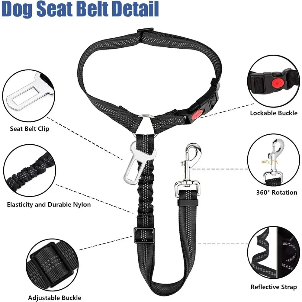 2-in-1 Dog Car Tether